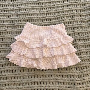 Forever 21 Cream Ruffled Skirt
